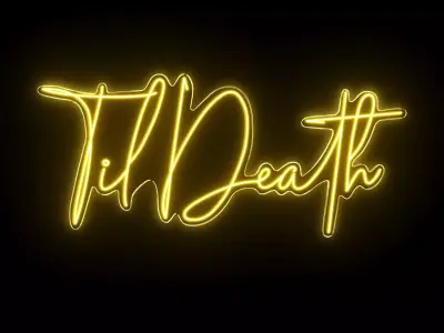 Til Death Neon Sign 3D model