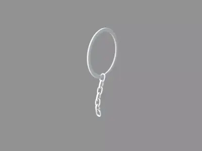keychain white 3D model