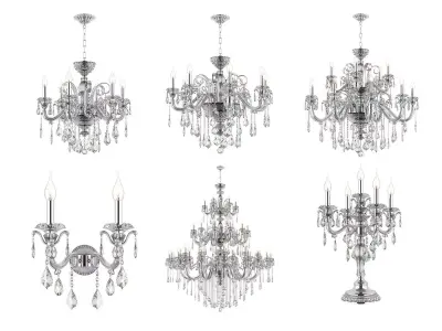 788 Lusso Osgona Collection of Classical Lamps Silver 3D Model Pack