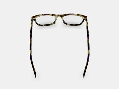 Welty Low Bridge Fit Eyeglasses in Violet Magnolia 3D model