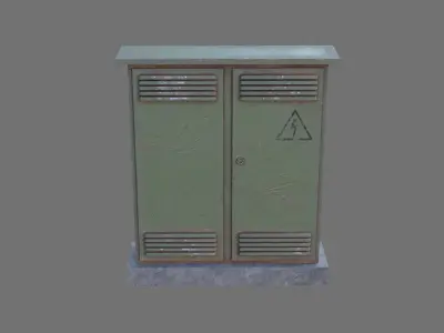 Electric Box Street Low-poly 3D model