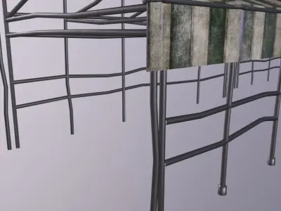 Awning Tent Low-poly 3D model