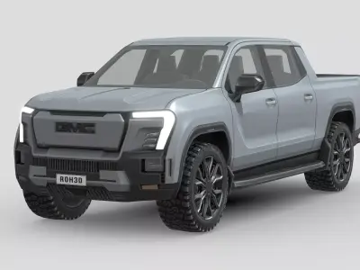 GMC Sierra EV 2024 Low-poly 3D model