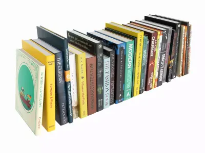 Books for interior decoration 01 3D model