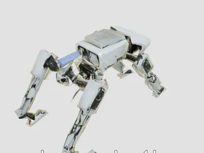 Industrial Mecha Exoskeleton Robot Low-poly 3D model