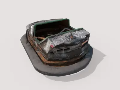 Abandoned Pripyat Bumper Car-Dodgem Car 5 3D model