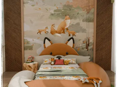 Fink Kids Room Blender Scene 3D model
