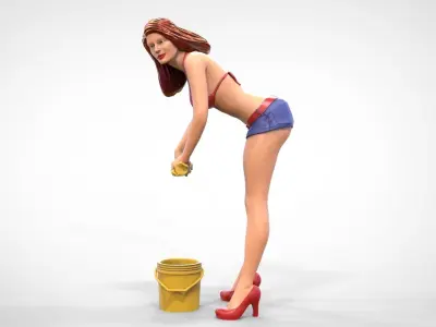 N1 Pretty Woman Car wash worker 3D print model