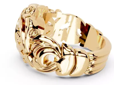 Timeless Elegance Luxury Bluestone Ring 3D print model