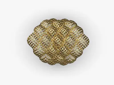 Stylized ring 3D print model