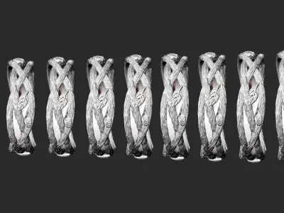 SET OF 13 SIZES RING TWIG Printable Model 3D print model
