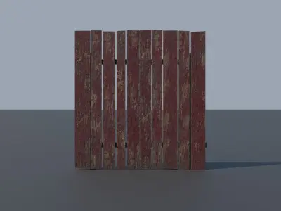 Realistic Wooden Fence - Game-Ready Asset Free low-poly 3D model