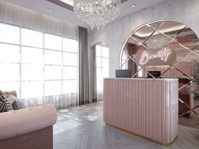 Salon Contemporer Design Blender - Fbx - Obj 3D model