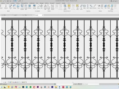 Classic Railing Revit Family type 006 3D model