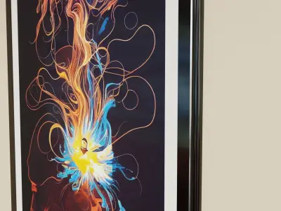 Framed Artwork Surrealist Portrait 1 3D model