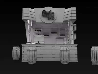 Booth Exhibition Stand a156  3D model