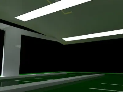 Electric Vehicle Car Charging Station without Charging Units 2 3D model