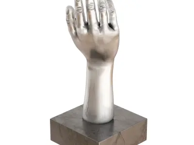 Metal figurine of a hand 3D model