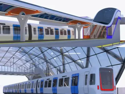 Stockholm metro stations II 3D Model Collection