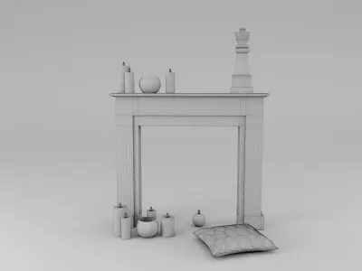 Fireplace Mantel Freeport MAISONS DU MONDE 3D model