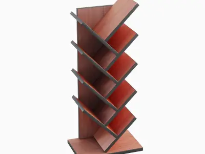 Medium Bookshelf B 03 Low-poly 3D model