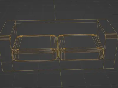 simple sofa Free 3D model