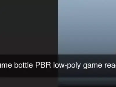 Stylized perfume bottle PBR low-poly game ready 3D Model Pack