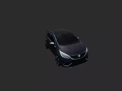 Modern Car low poly 3D model get
