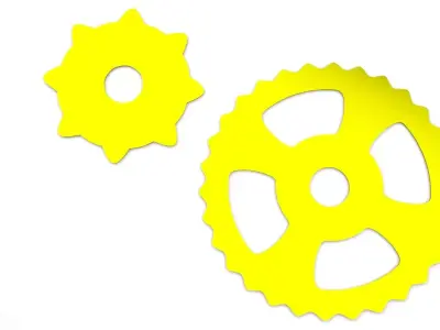 Benz Patent Motorwagen Chain Gears 3D model