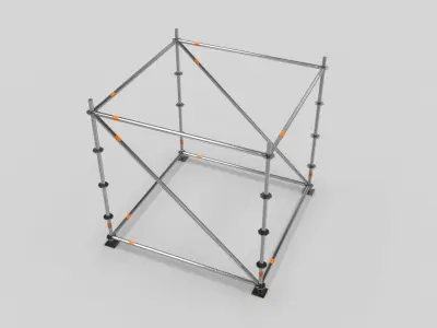 Scaffold Layher Module Low-poly 3D model