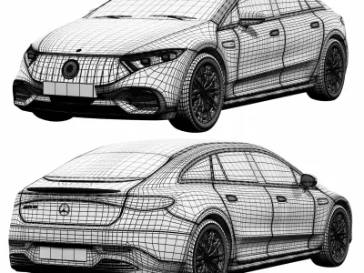 Mercedes Benz EQE 53 AMG 3D model