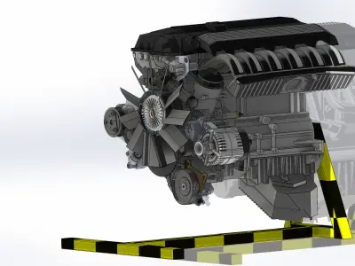 Car engine M52b25 3D print model