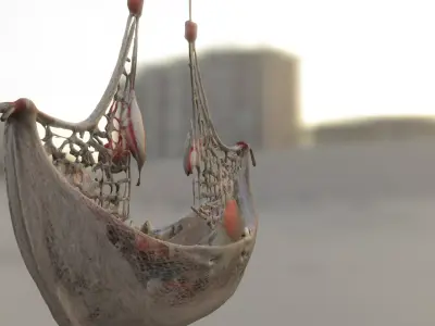 Seashell Hammock Ornament Low-poly 3D model