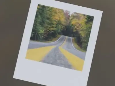 Polaroids Set Free low-poly 3D model