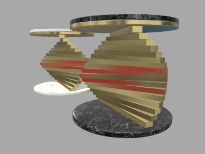 Modern Luxury Table 01 Low-poly 3D model