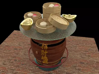 Chinese dim sum 3D model