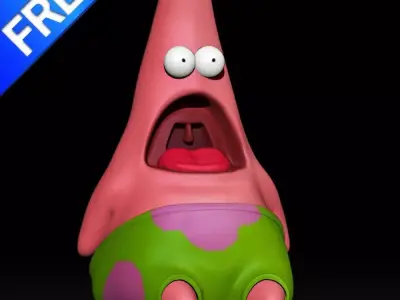Patrick star stl Free Free 3D print model