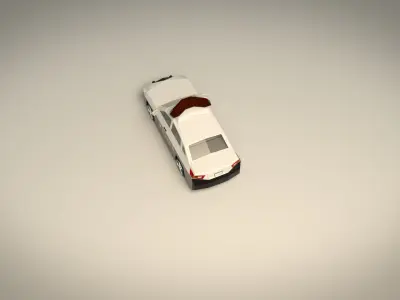 Low Poly Police Car 06 Low-poly 3D model