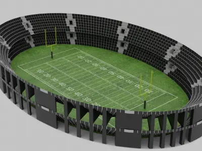 American Football Stadium Low-poly 3D model shop