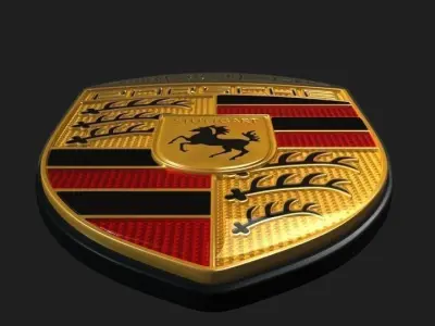 Porsche Logo Emblem 3D model