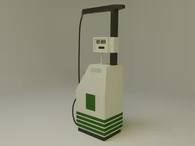 Gas Pump 1990s 3D model