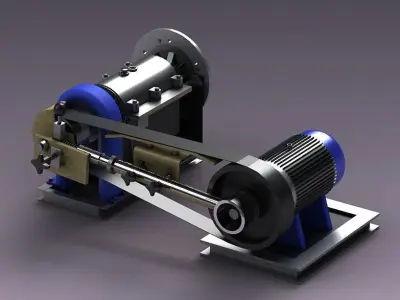 pump pumping centrifugal power fluid water engine 3D model