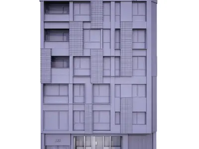 Building 3 modern apartment 3D model
