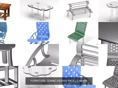 FURNITURE COMBO DESIGN PACK 3D Model Collection