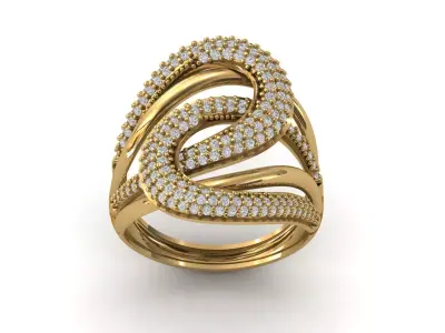 STL 3DM Print Ready Women Diamond Ring Lightweight Printable  3D print model purchase