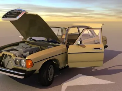 Mercedes 300D turbo diesel  3D model