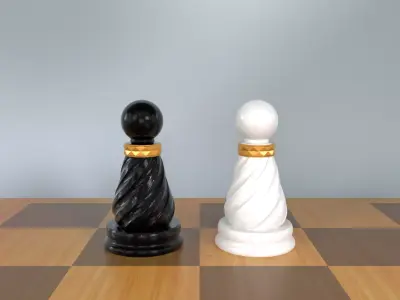 Pawn 3D Luxury Chess Pieces 3D Print Model 3D print model
