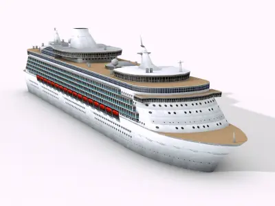 Passengers Cruise Liners 3D Models Watercraft Collections Low-poly 3D model