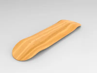 8 in Skateboard Deck Free 3D model