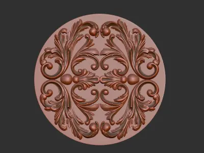 Door carved ornament 3D model
